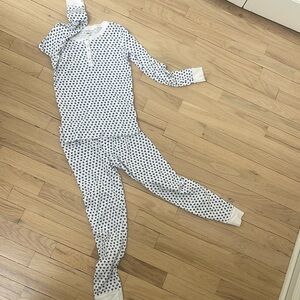 Blue heart, roller rabbit, kids PJ set